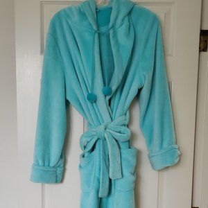 Fleece Robe - Size S/M, Color-Aqua